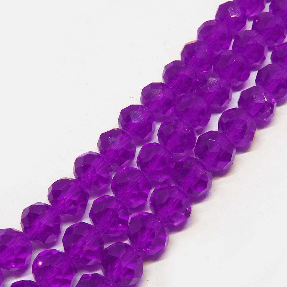 DONA CRISTAL FUCSIA OSCURO TRANSPARENTE 8*10MM