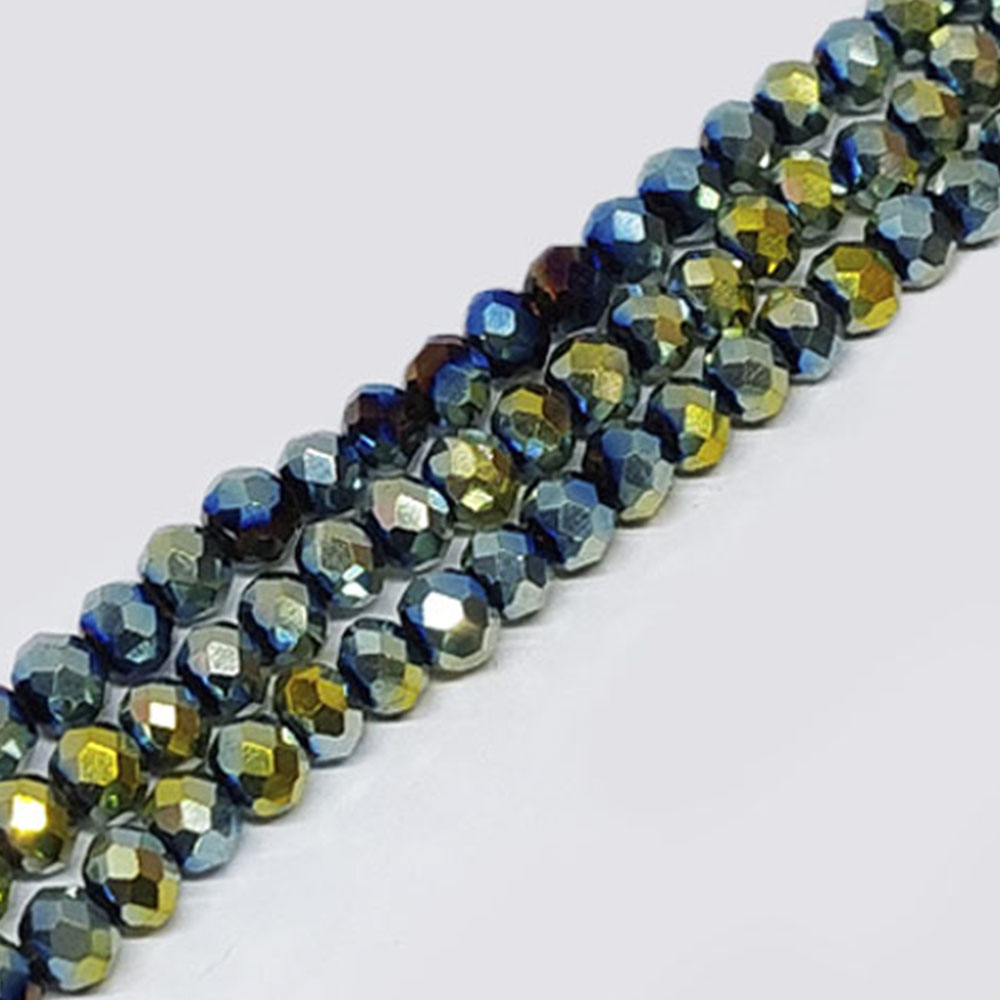 DONA CRISTAL MULTICOLOR METALIZADO 8*10MM