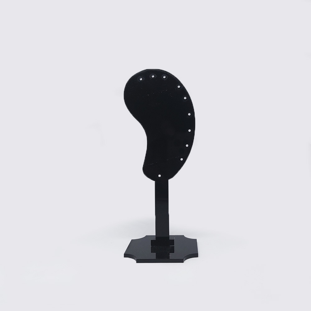 EXHIBIDOR ARETE ACRILICO EN FORMA DE OREJA 13*5CM *3MM