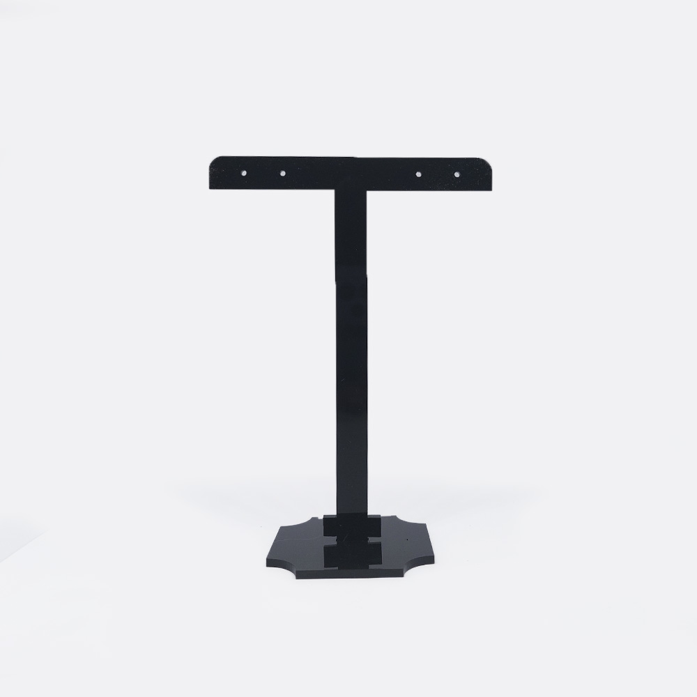 EXHIBIDOR ARETE ACRILICO EN FORMA T 12.1*8.5CM *3MM 4 AGUJEROS