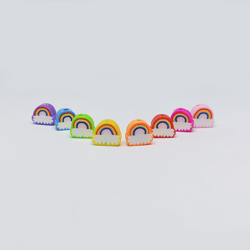 FIGURA FIMO ARCOIRIS MULTICOLOR 9MM *20PCS