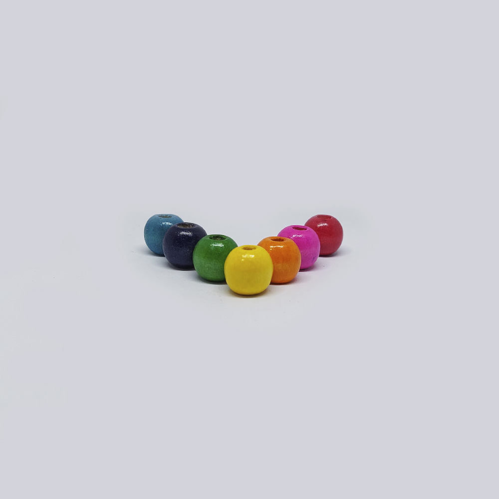 MADERA BOLA MULTICOLOR 14MM