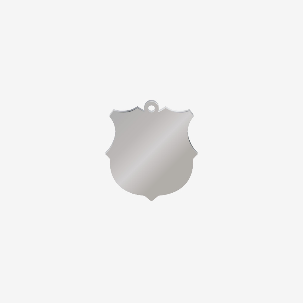 DIJE ACERO ESCUDO BARCELONA PLATEADO 21*19MM *1MM 1 ARGOLLA