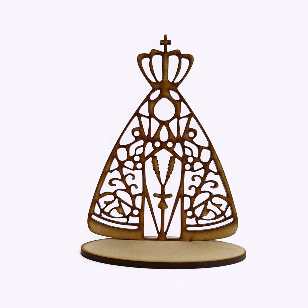 DECORACION VIRGEN DEL VALLE CON BASE MDF 17.3*12.2CM *4MM
