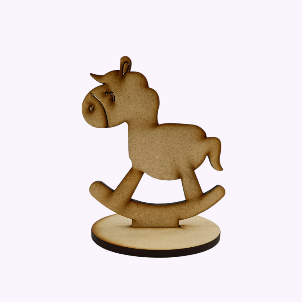 CABALLO BALANCIN CON BASE MDF 10.6*8.5CM *4MM