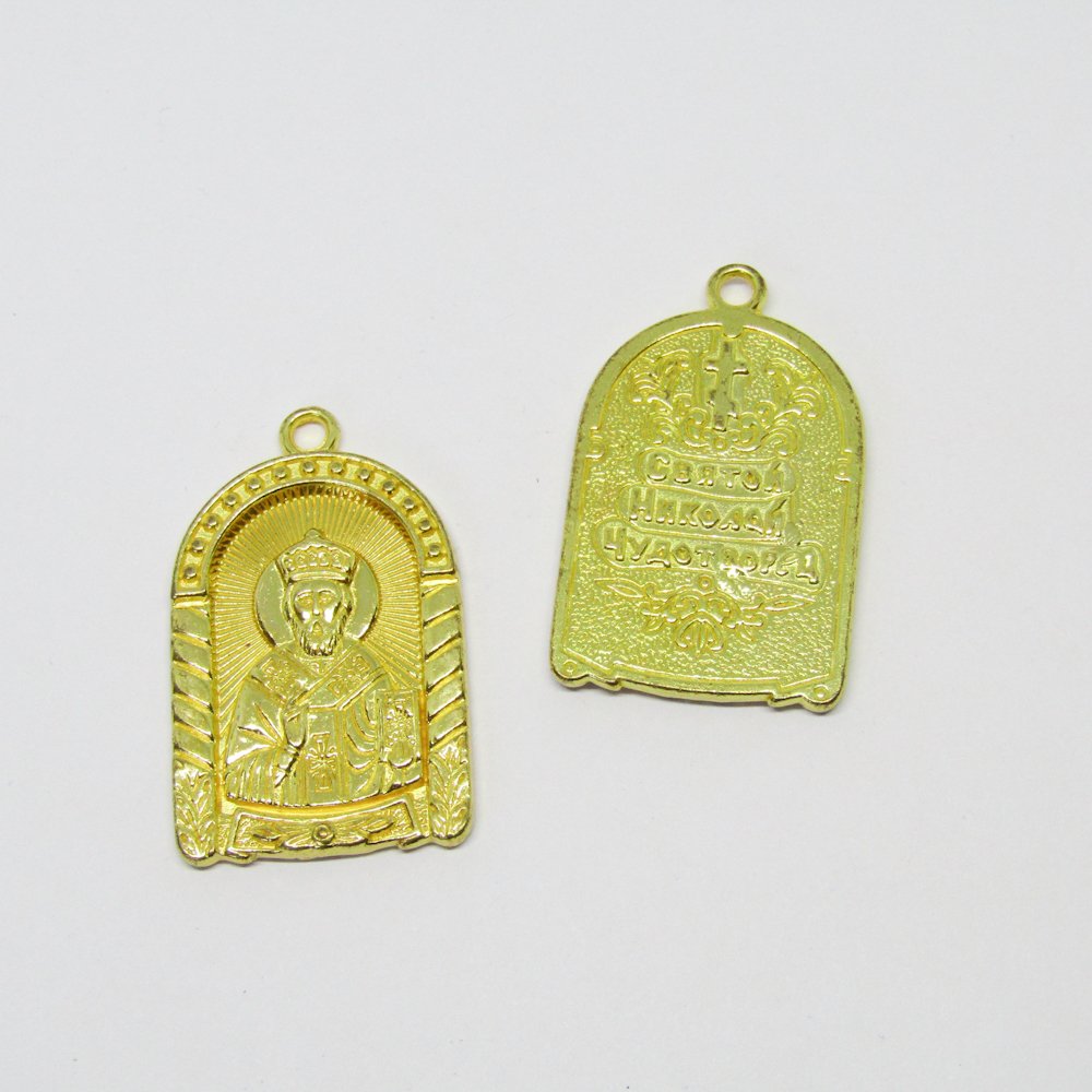 PEWTER DIJE RELIGIOSO 15676 DORADO