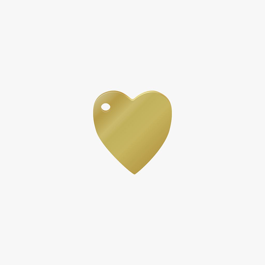 DIJE ACERO CORAZON DORADO 13*12*1.0MM