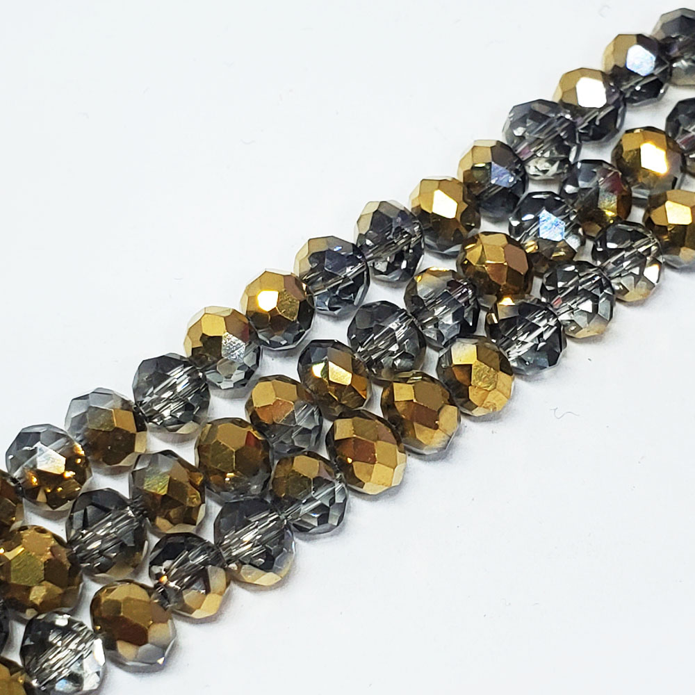 CRISTAL DONA DORADO DOBLE CARA AHUMADO 5*6 MM