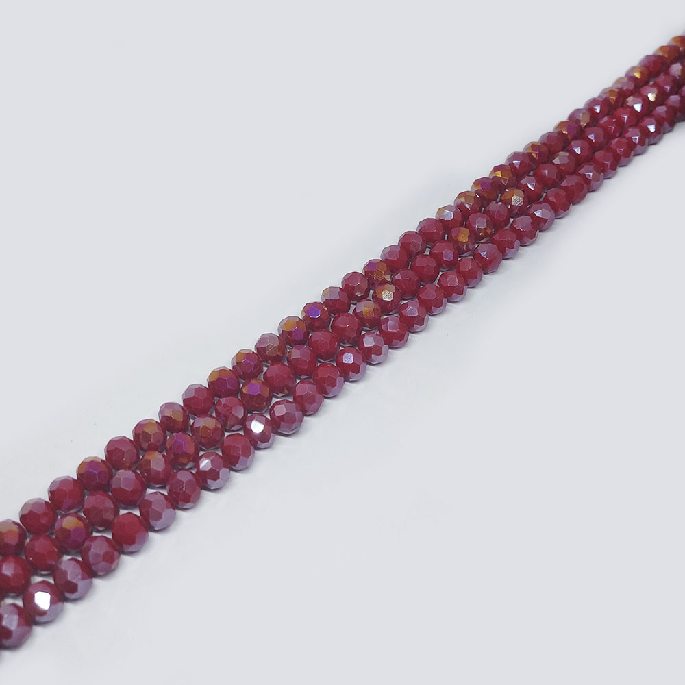 CRISTAL DONA ROJO INTENSO TORNASOL 7*8 MM