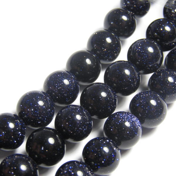 BOLA VENTURINA AZUL 10MM