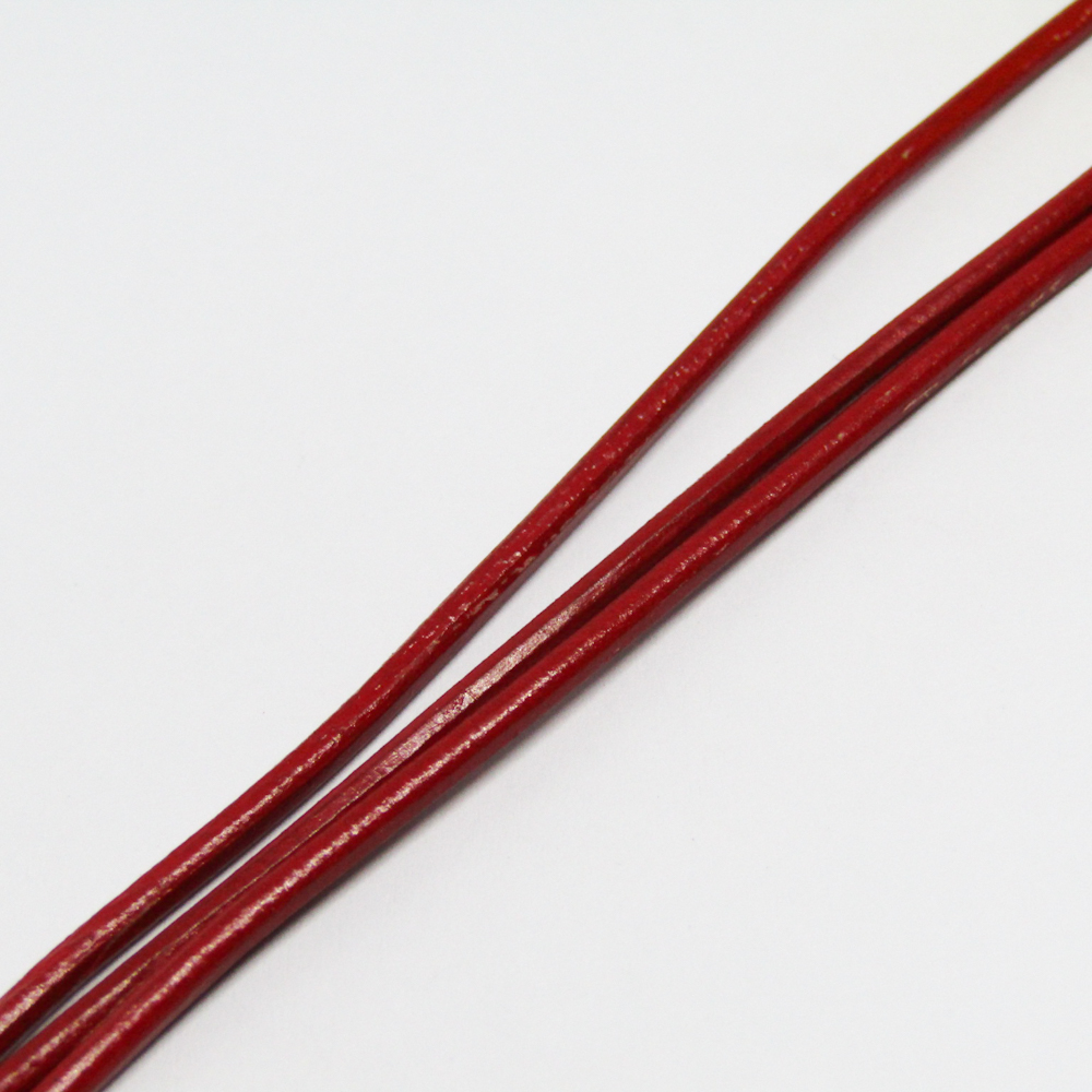 CUERO NATURAL 2MM ROJO