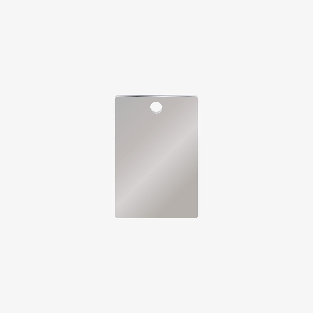 DIJE ACERO RECTANGULAR PLATEADO 3.0*2.0CM *1MM
