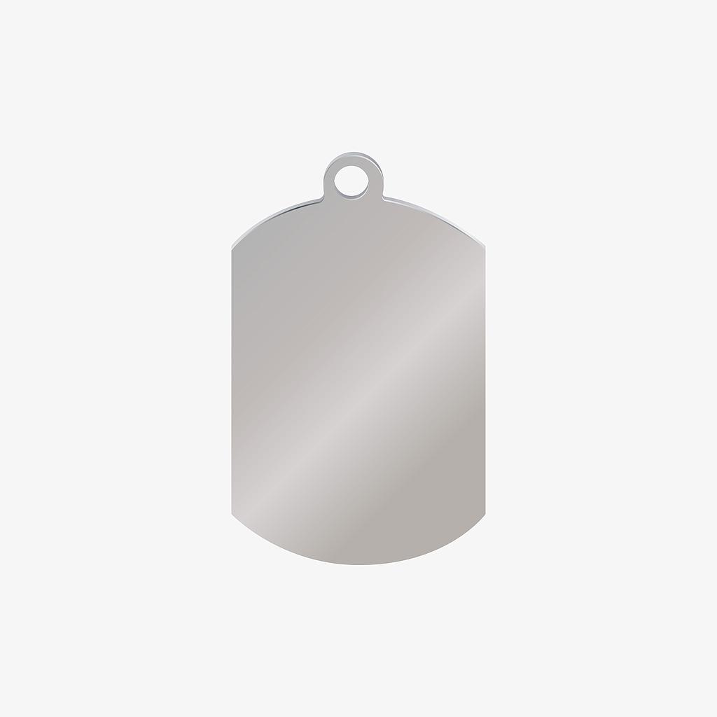 DIJE ACERO MILITAR PLATEADO 3.3*2.0CM
