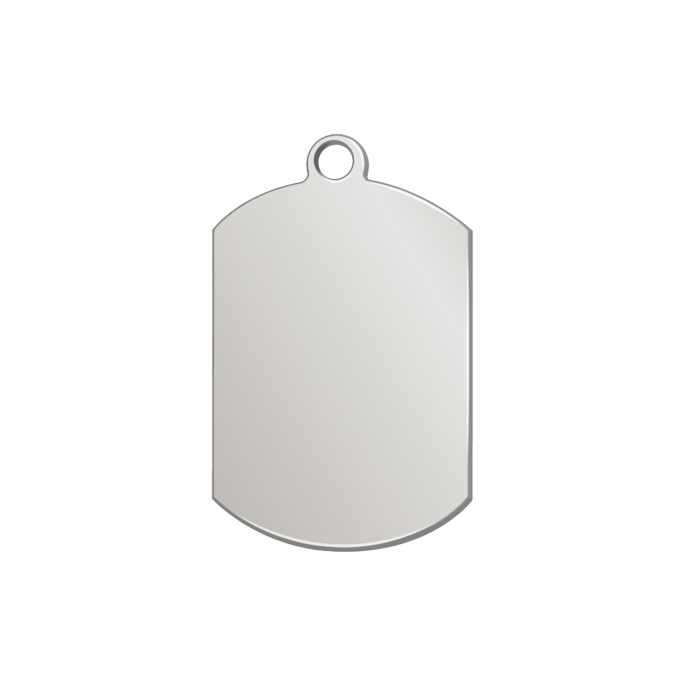 DIJE ACERO MILITAR PLATEADO 3.5*2.3CM