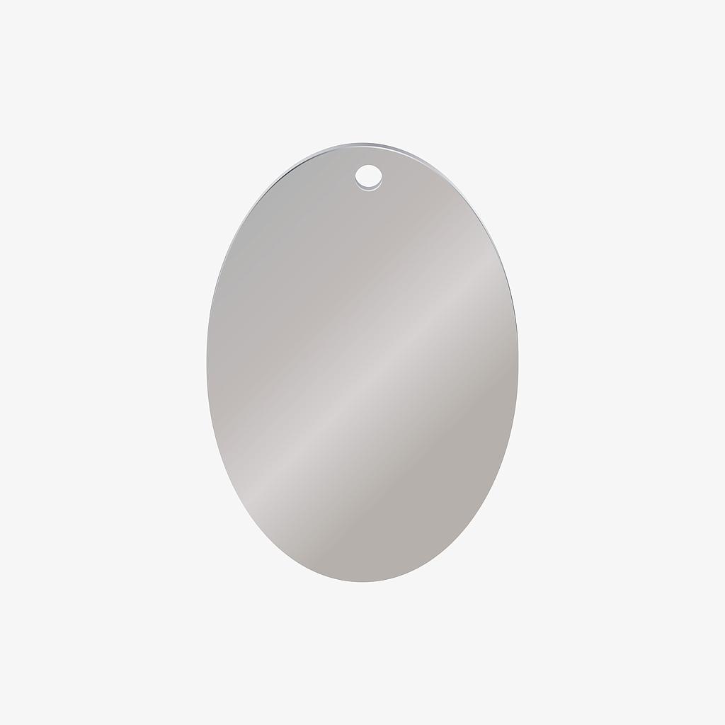 DIJE ACERO OVALO PLATEADO 3.5*2.5CM