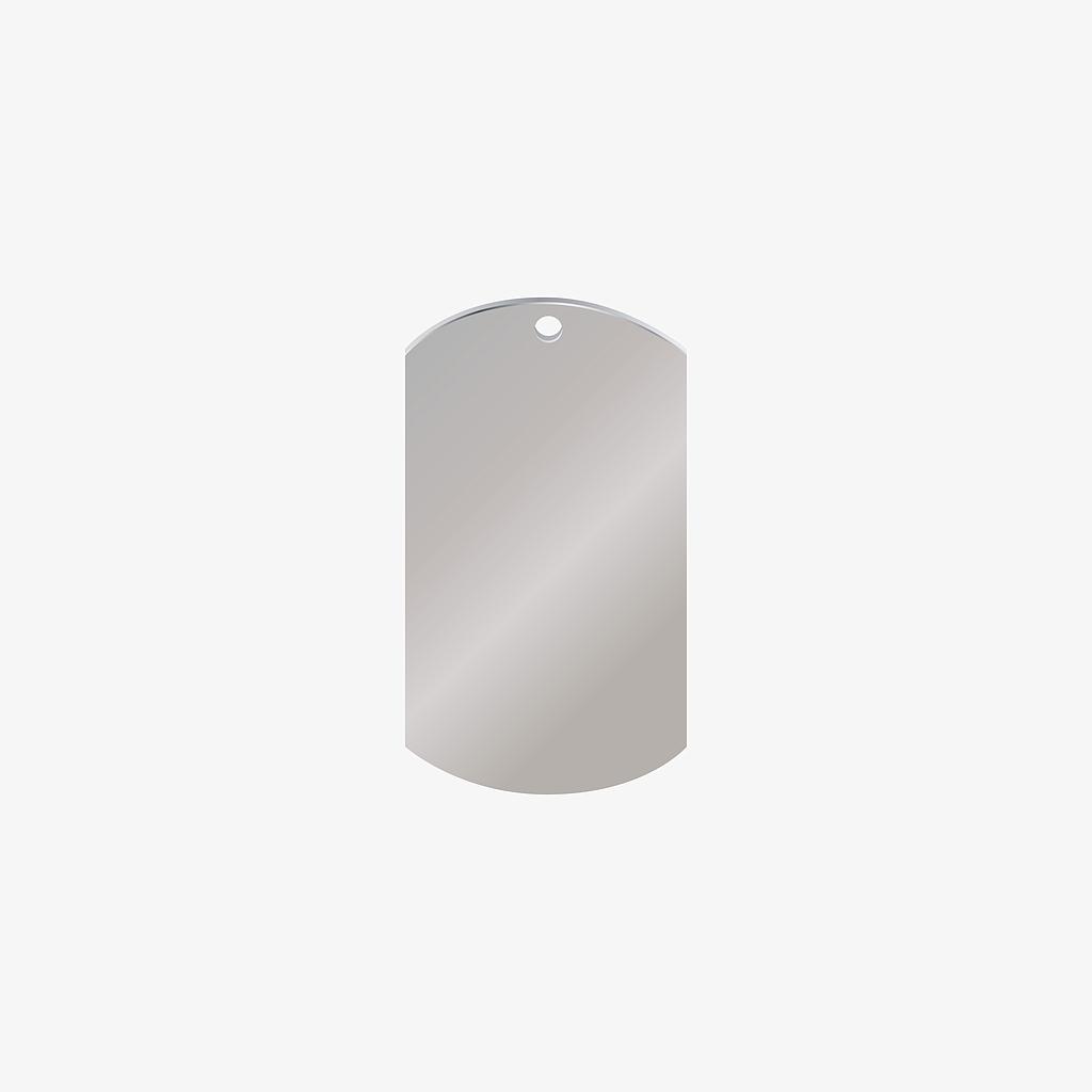 DIJE ACERO MILITAR PLATEADO 3.5*1.9CM