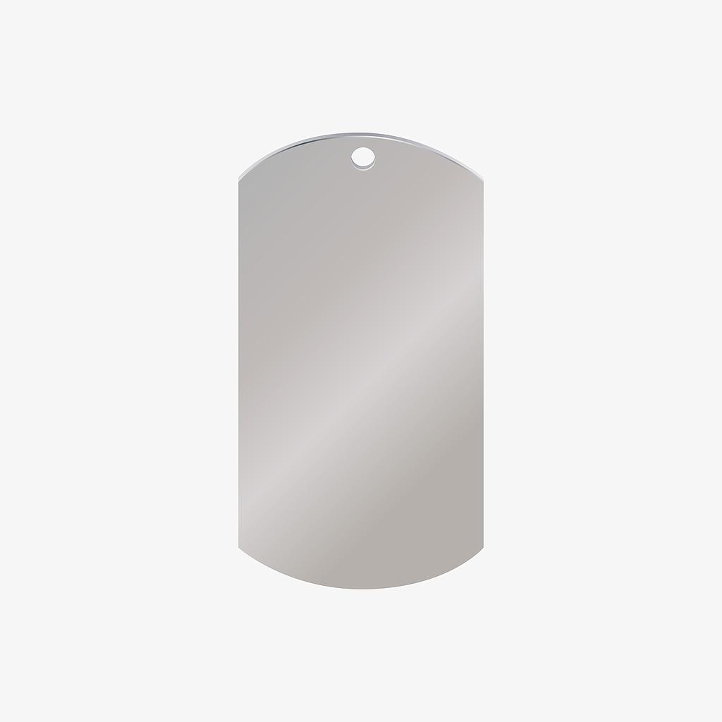 DIJE ACERO MILITAR PLATEADO 4.5*2.5CM