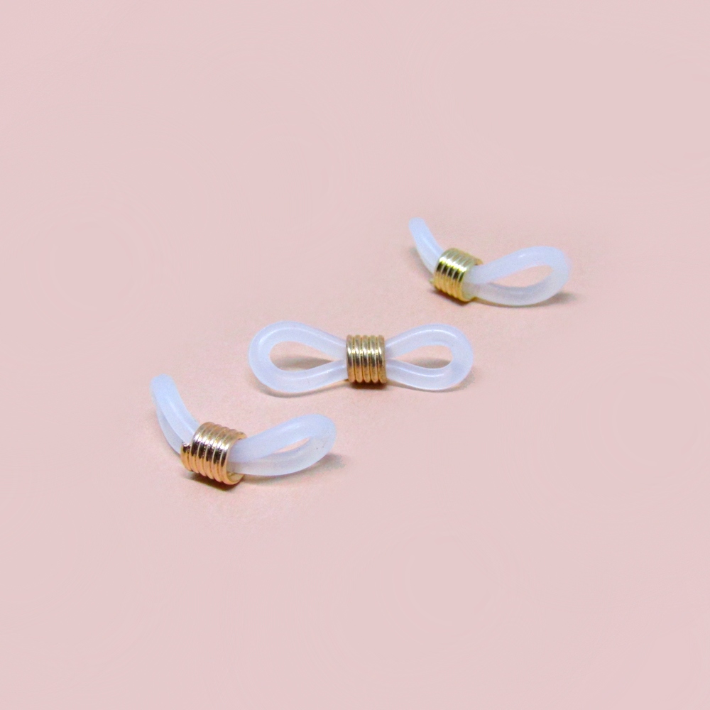 PORTA LENTE BLANCO/DORADO *6