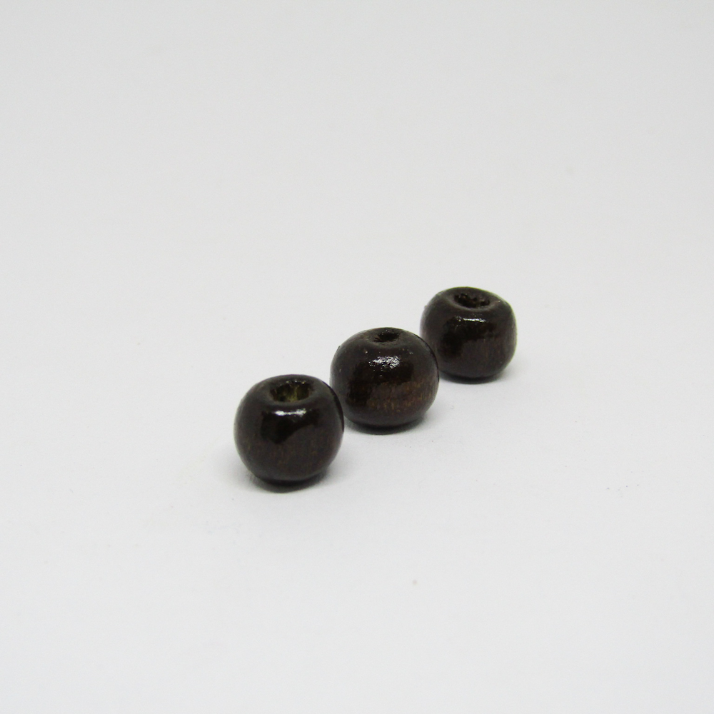 MADERA BOLA CAFE OSCURO 8MM
