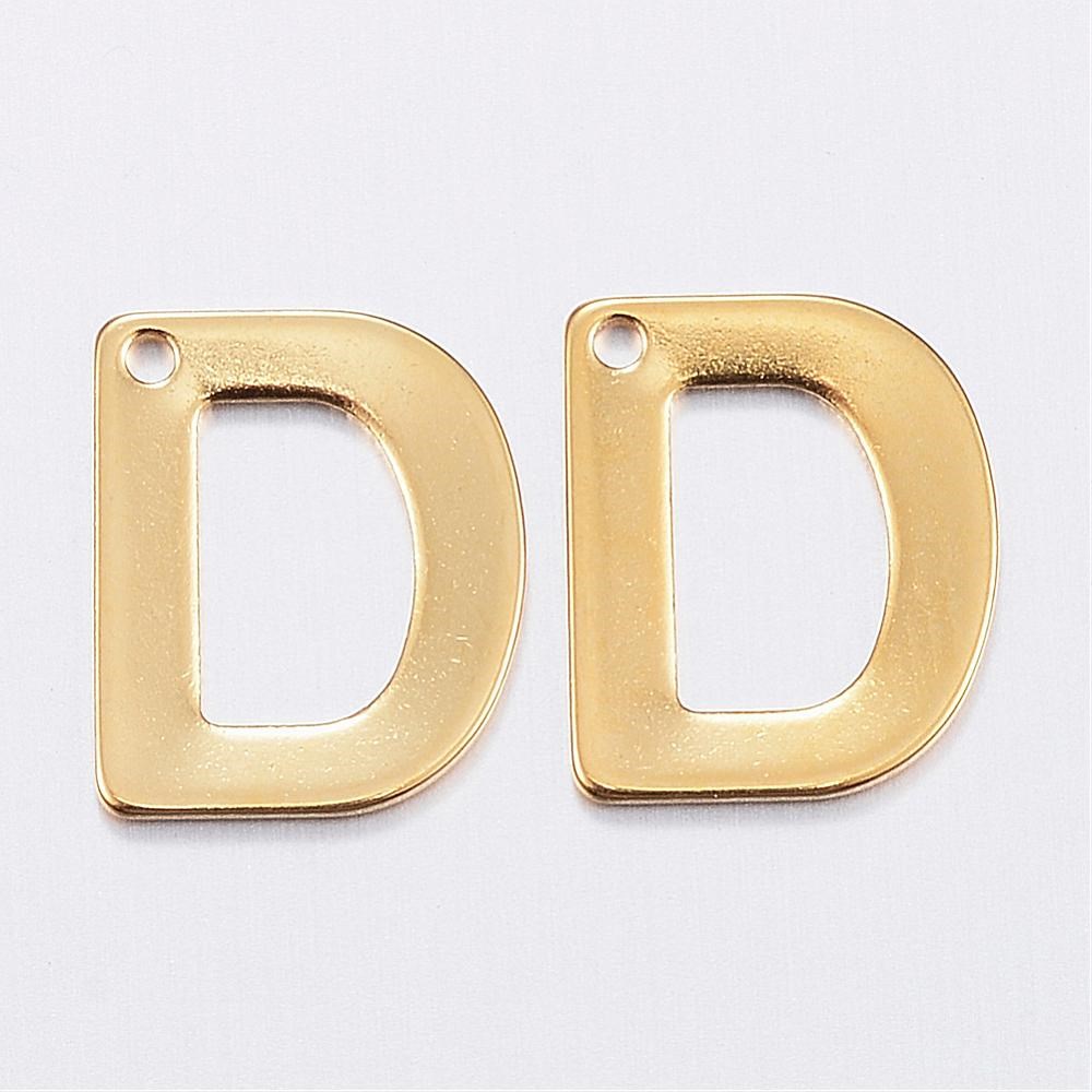 LETRA D ACERO DORADO 11*10.5