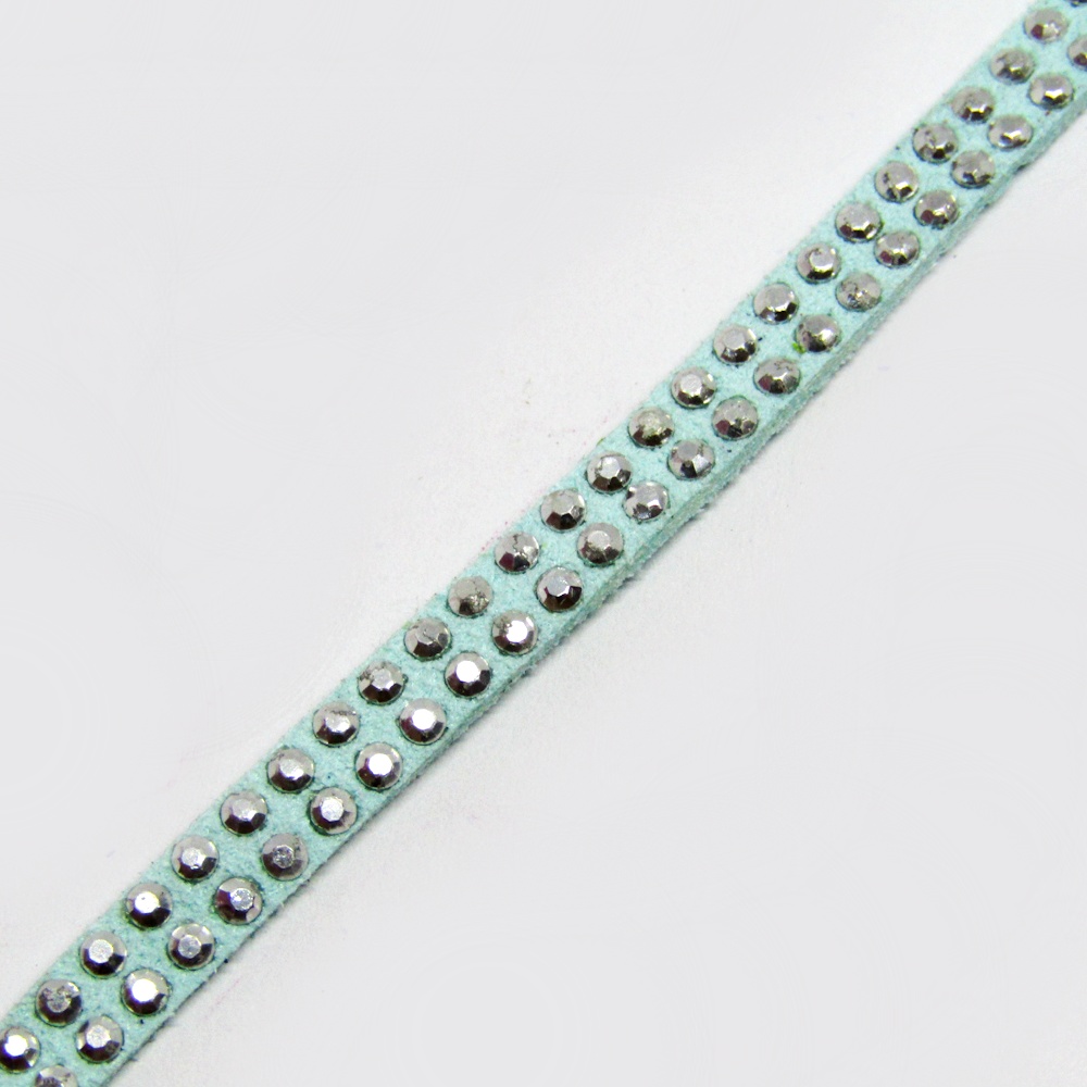 GAMUZA 2 LINEAS/TACHE 4MM CELESTE