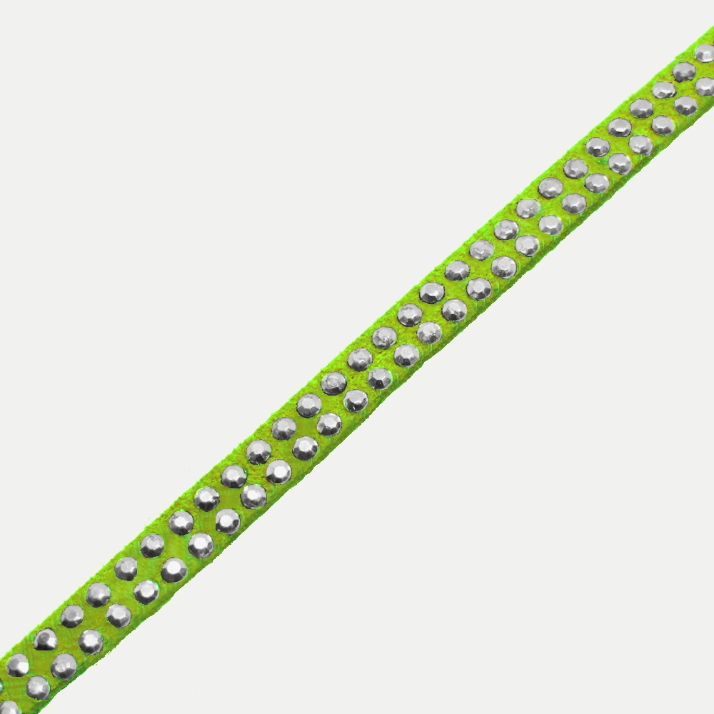 GAMUZA 2 LINEAS/TACHE 4MM VERDE LIMON