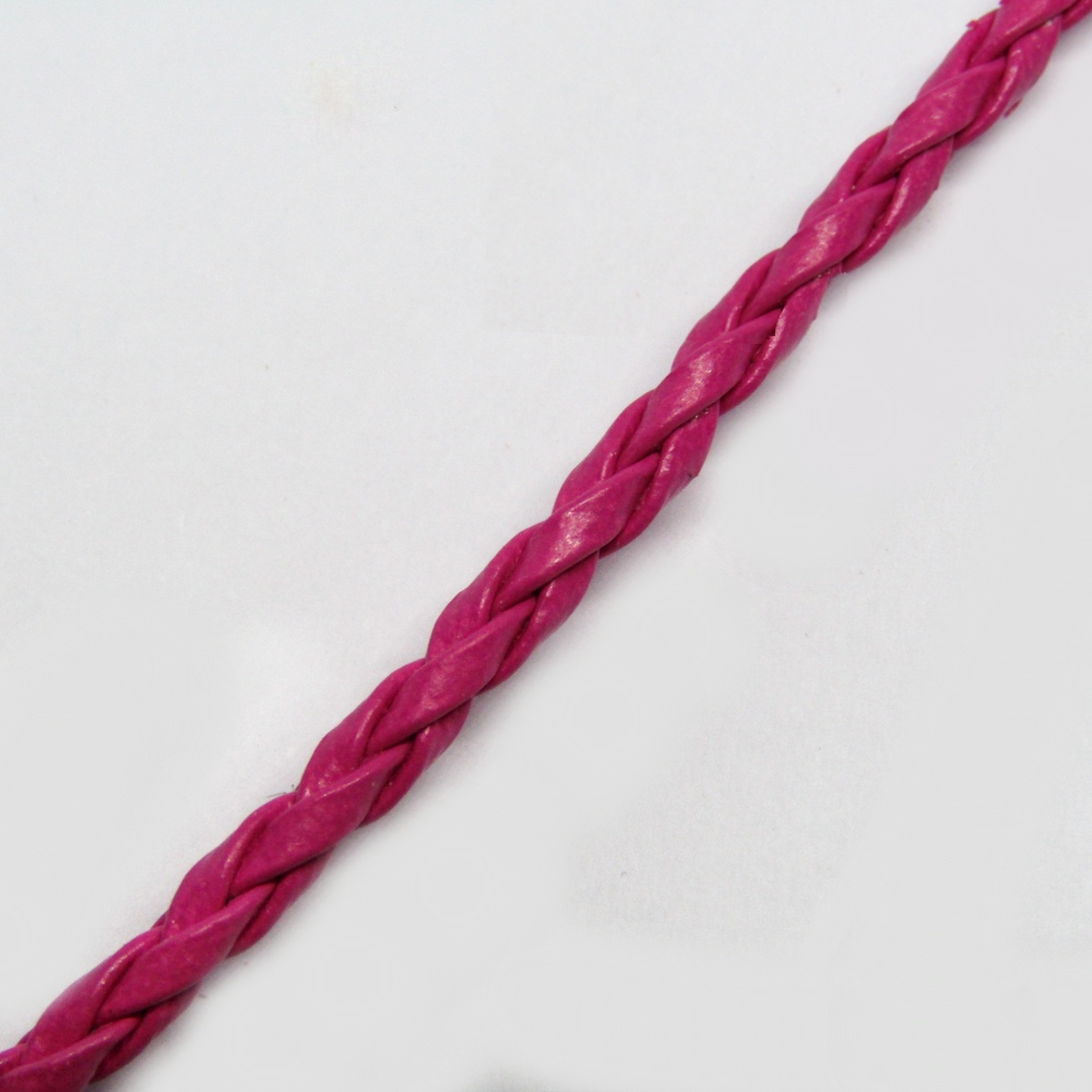 CUERO TRENZADO 3MM MAGENTA