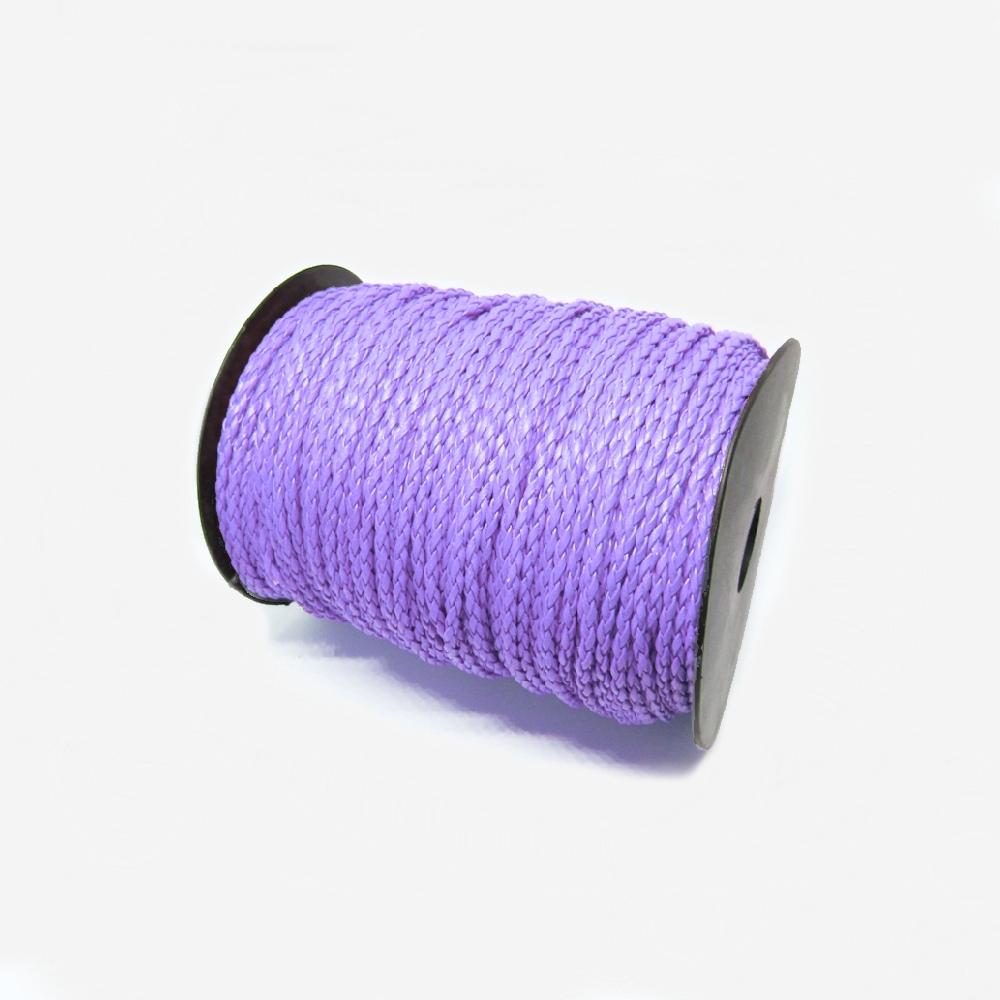 CUERO TRENZADO 3MM ROLLO*100 LILA