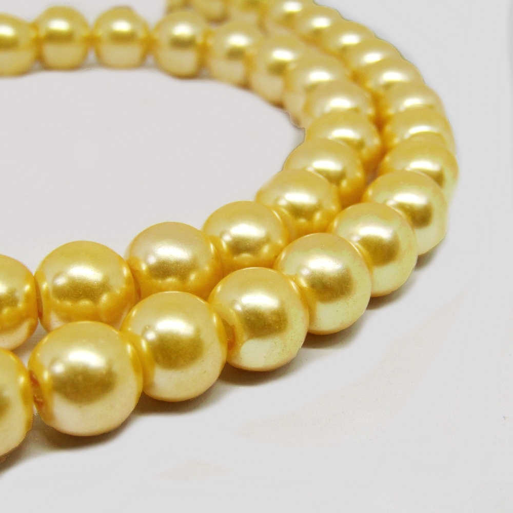 PERLA ACRLICA 8MM AMARILLO CLARO