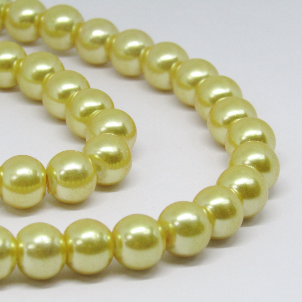 PERLA ACRILICA 10 MM AMARILLO CLARO