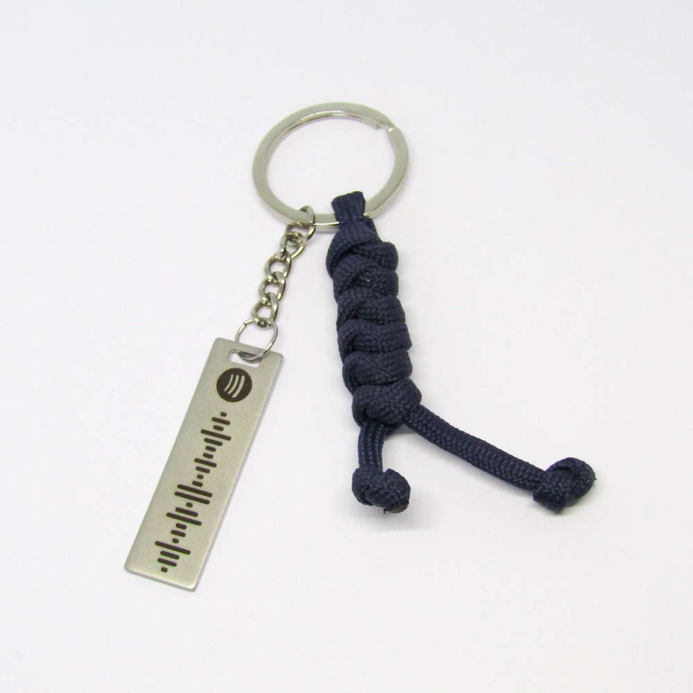 LLAVERO PARACORD AZUL Y DIJE