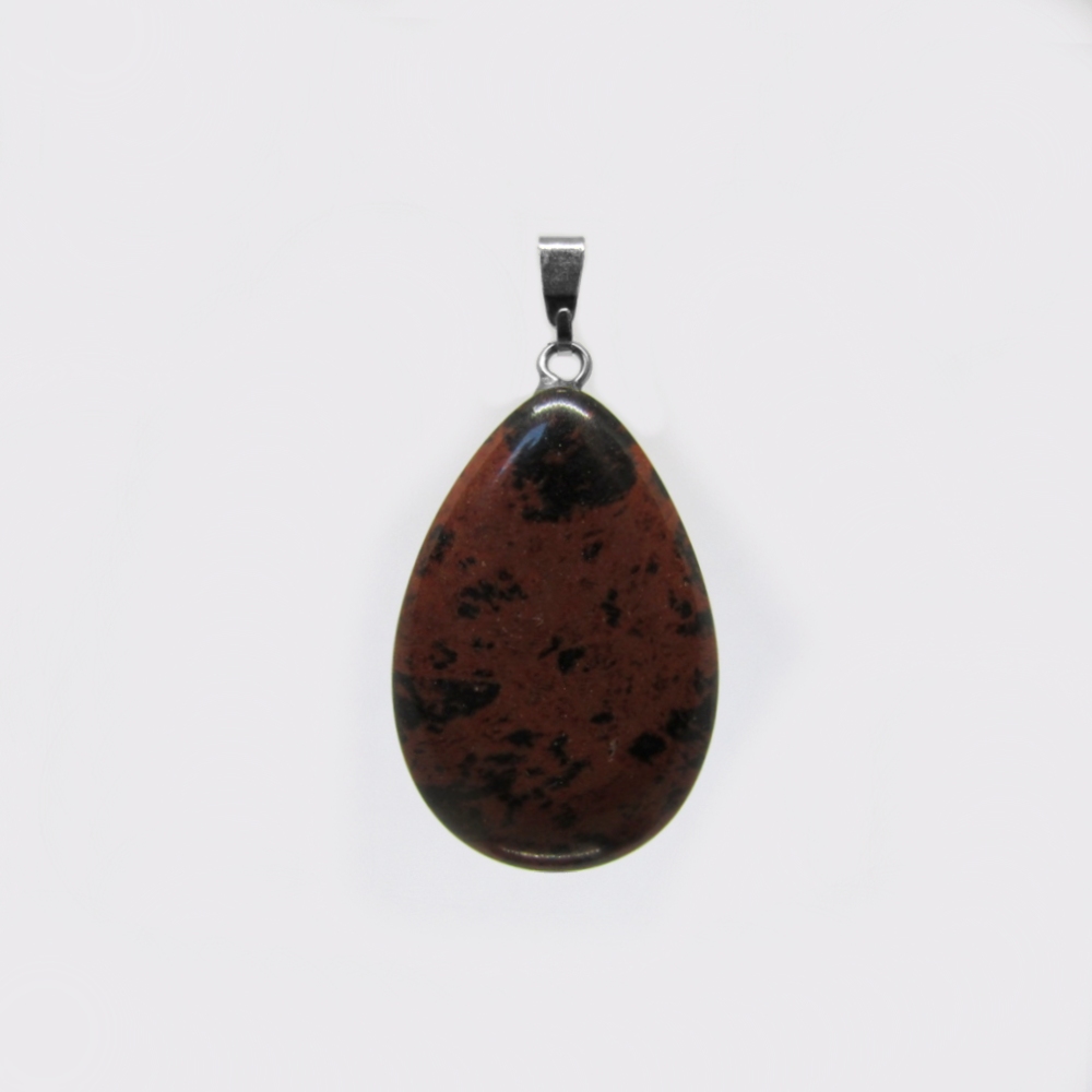 DIJE GOTA PLANA OBSIDIANA 30*20MM