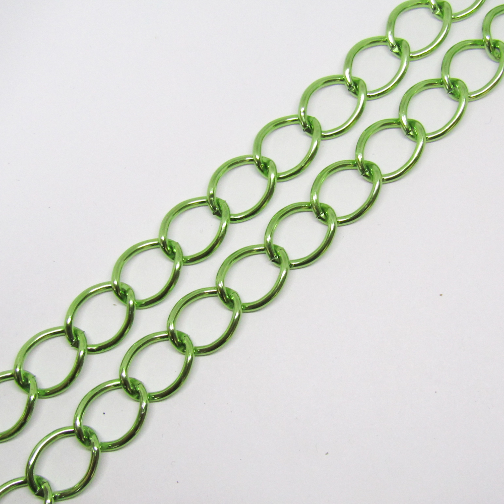 CADENA ALUMINIO VERDE K1428-YS 18*14MM