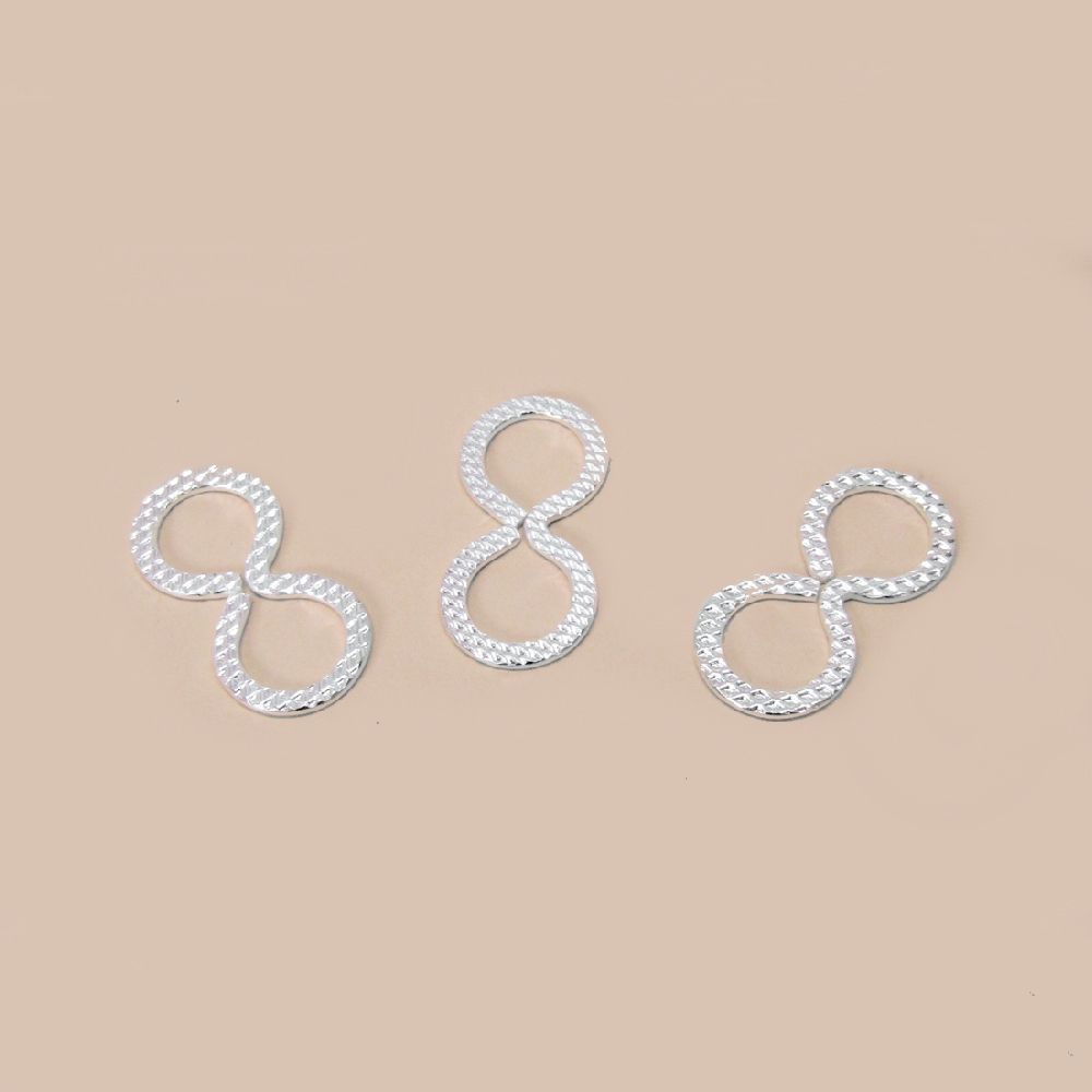 ENLACE INFINITO PLATEADO 30*15MM *14 PCS