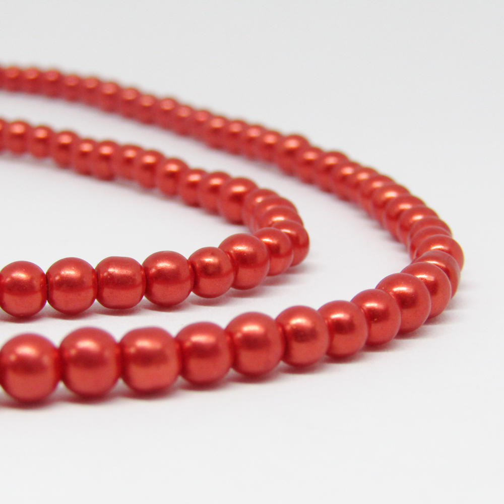 PERLA ACRILICA  4MM     ROJO