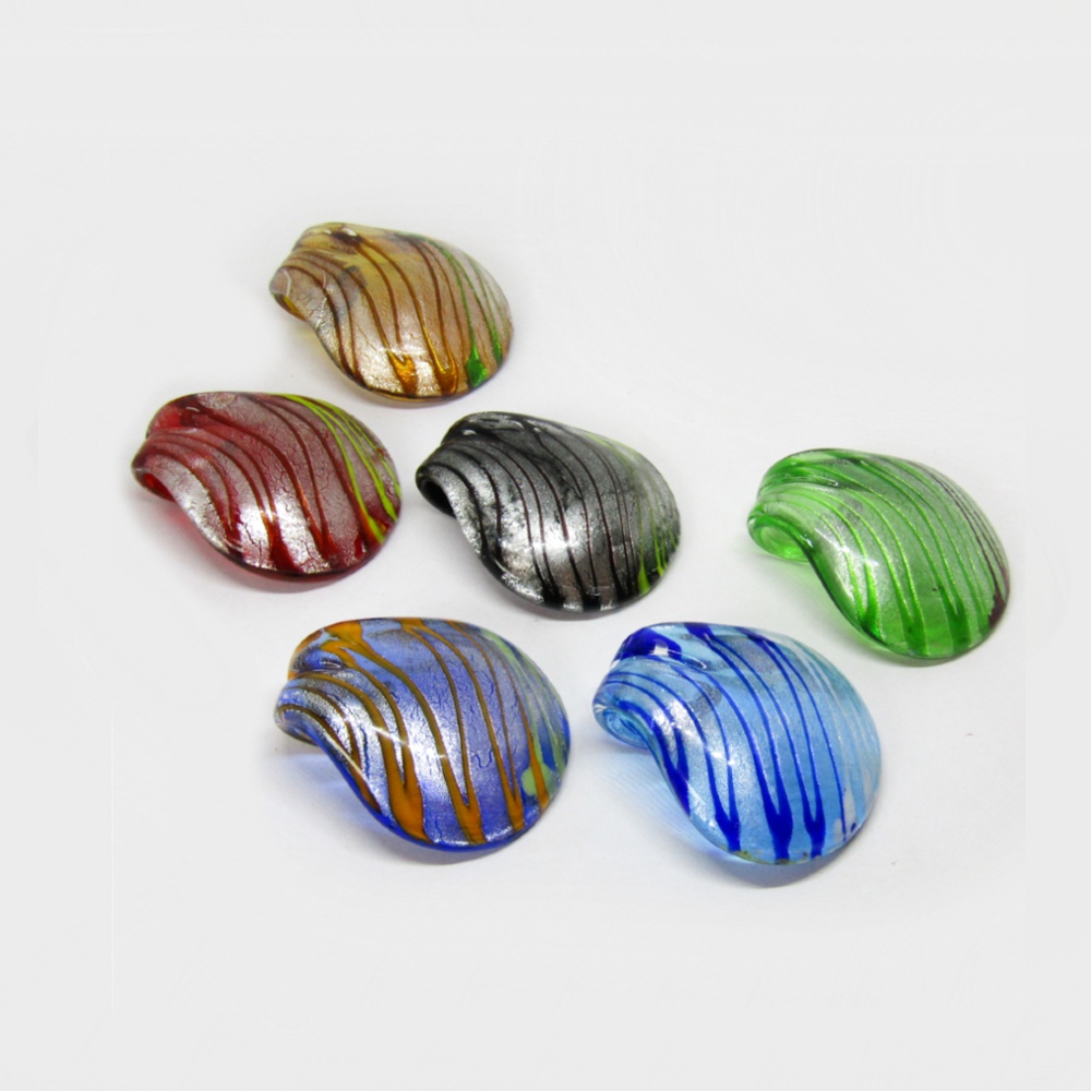 DIJE MURANO PETALO VARIEDAD COLORES 49*44MM