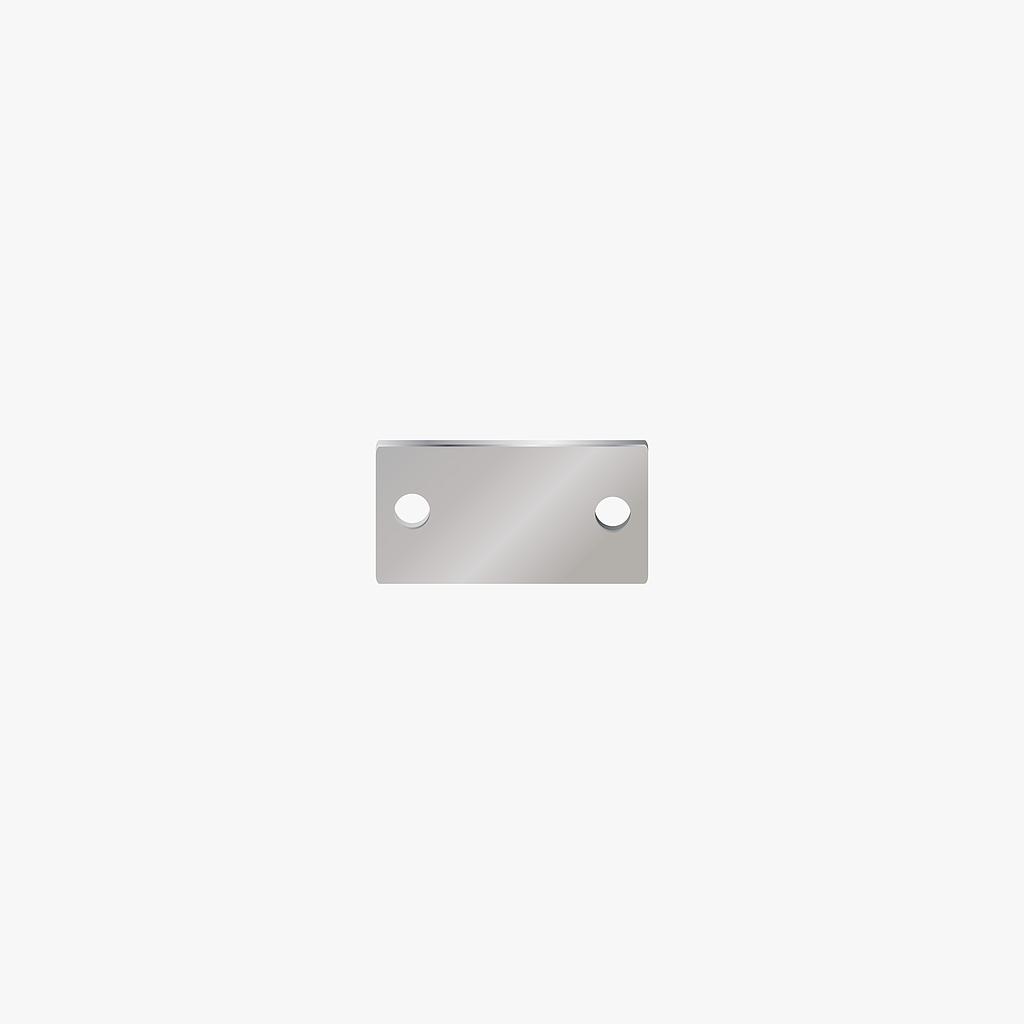 BASE RECTANGULAR ACERO 2 HUECOS 10*20MM *1MM