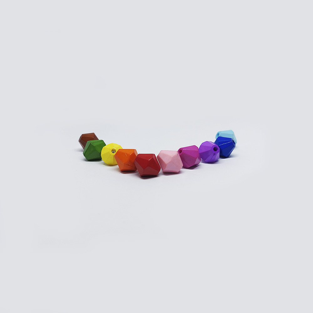 ACRILICO ROMBO MULTICOLOR SOLIDO 12MM