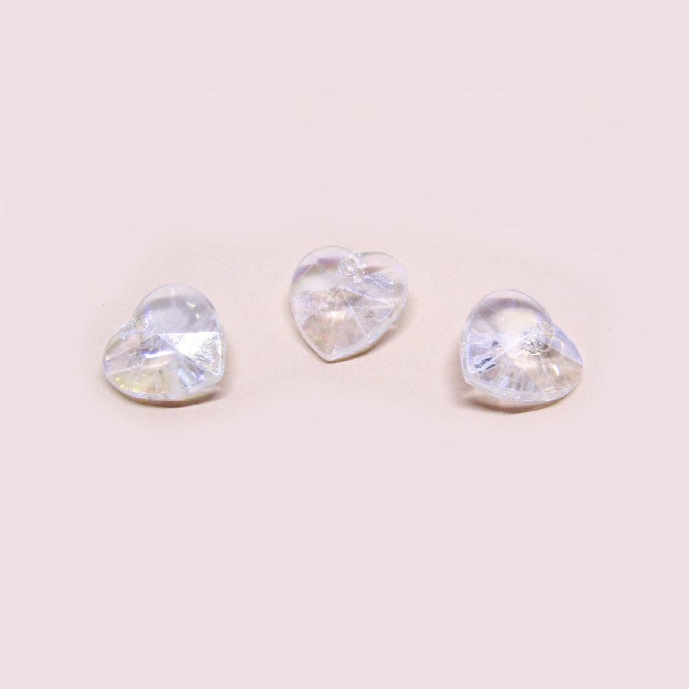 ACRILICO CORAZON TRANSPARENTE TORNASOL 15*14*6MM *500GRM