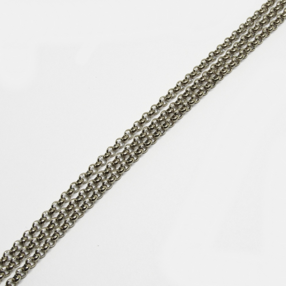 CADENA ACERO ESLABON REDONDO PLATEADO 4MM