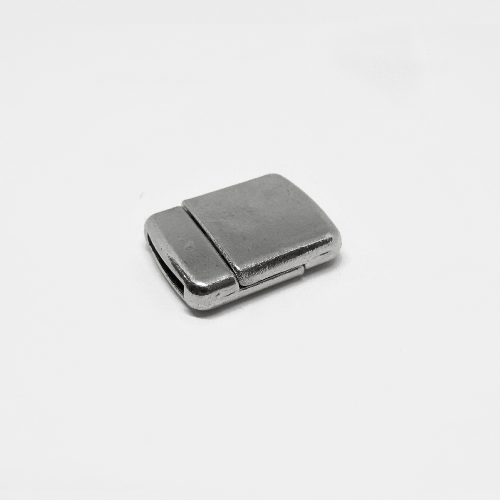 BROCHE SAMAK PARA CUERO 2*12MM PLANO IMAN PLATEADO 22*18MM