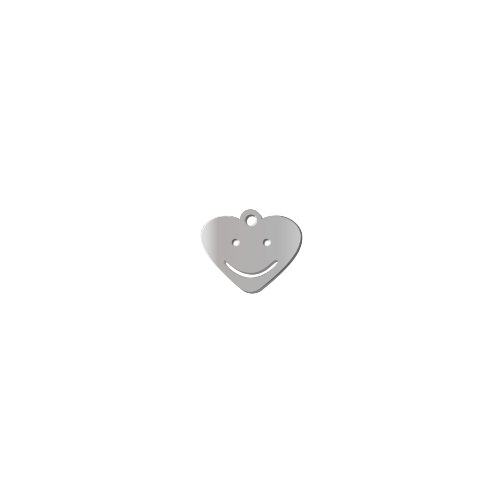 DIJE ACERO CORAZON FELIZ 15*19MM 2 ARGOLLA *1MM