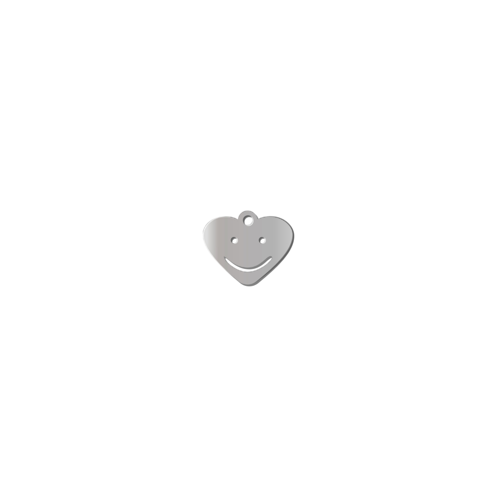 DIJE ACERO CORAZON FELIZ 12*15MM 1 ARGOLLA *1MM