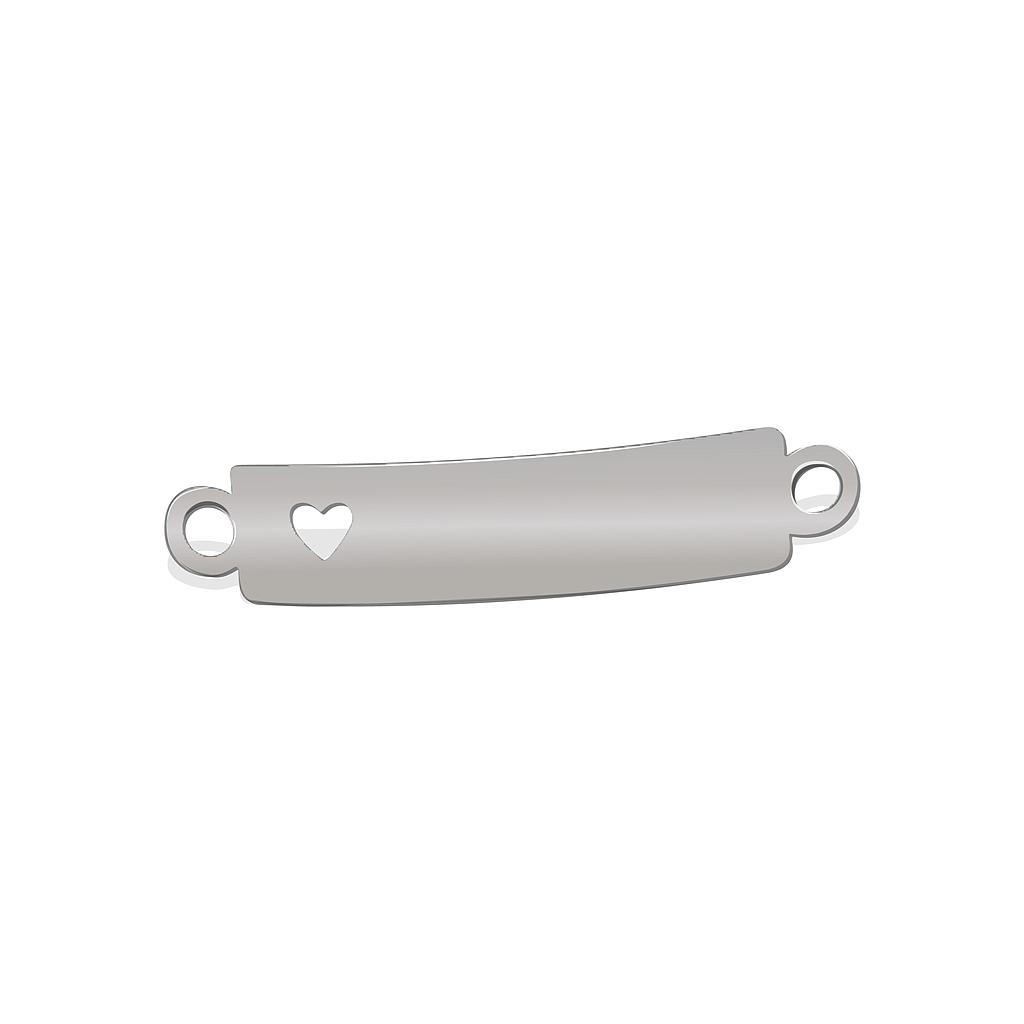 BASE PULSERA ACERO 36*7MM CORAZON *1MM