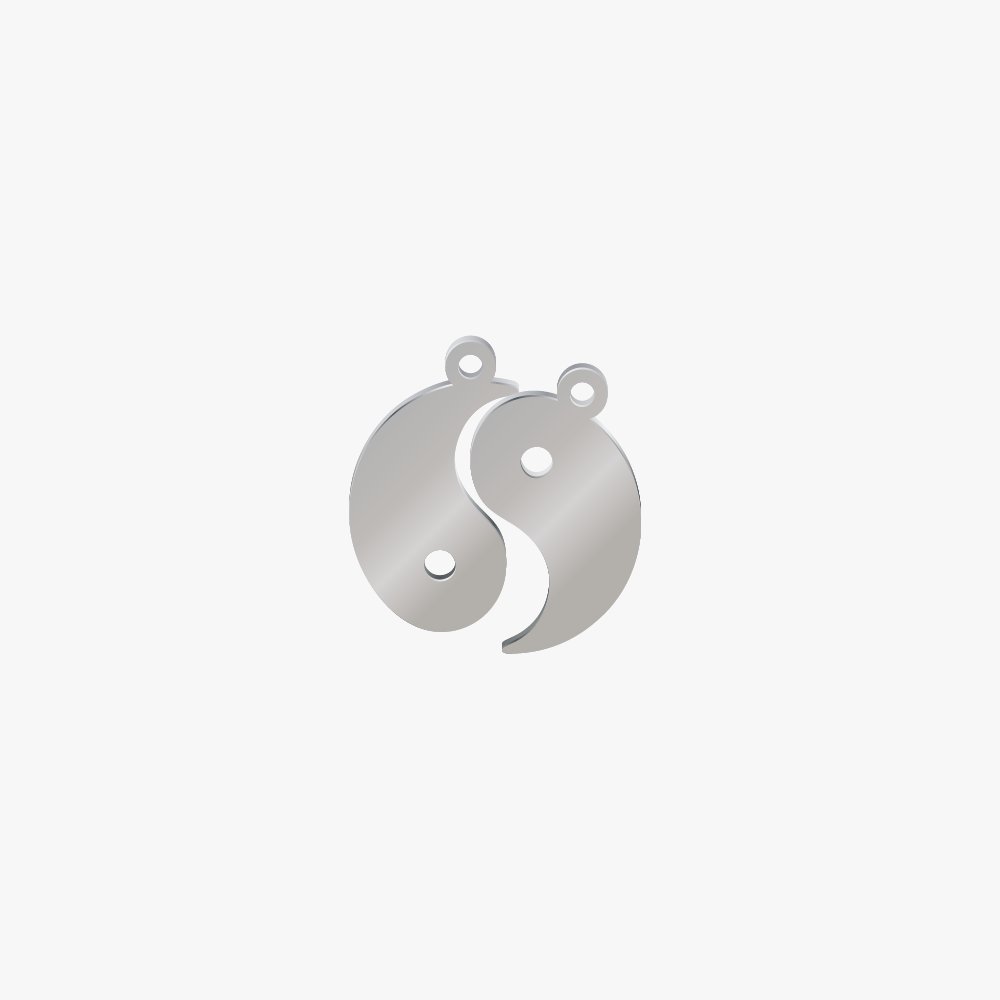 DIJE ACERO YIN Y YANG 22*13MM 2 PCS