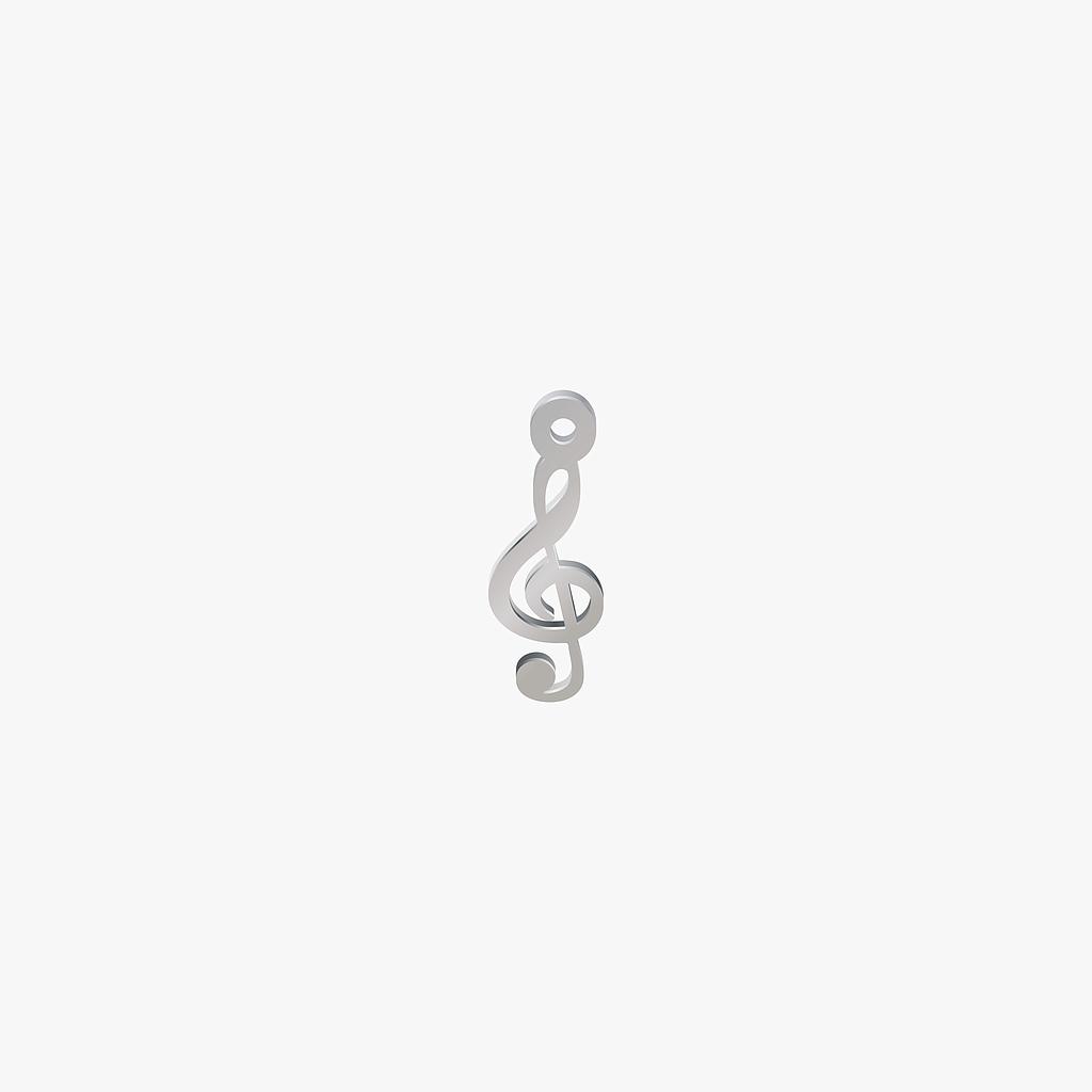 DIJE ACERO NOTA MUSICAL PLATEADO 14*5MM*1.0MM 1 ARGOLLA