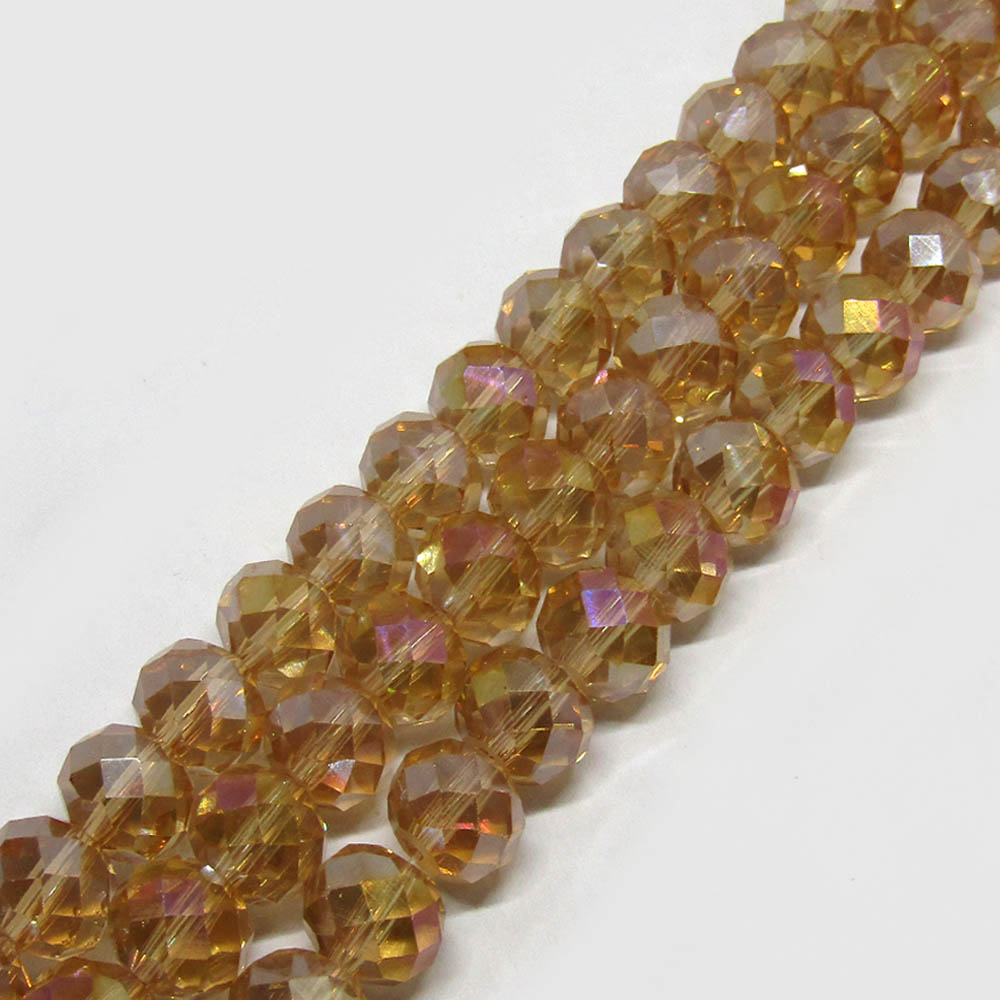 DONA CRISTAL DORADO CLARO TRANSPARENTE TORNASOL 7*8MM