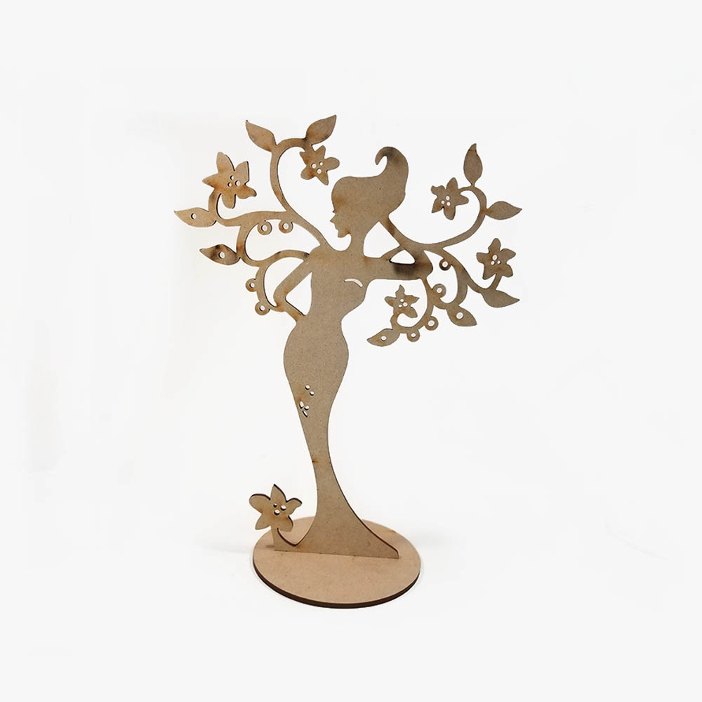 EXHIBIDOR MADERA 3MM SIRENA GRANDE 35CM