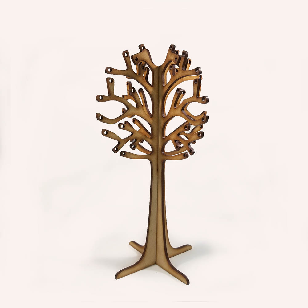 EXHIBIDOR MADERA 3MM ARBOL DE LA VIDA MEDIANO 25CM