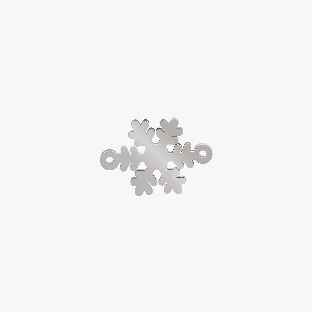 DIJE ACERO COPO DE NIEVE PLATEADO 14*20MM *1MM 2 ARGOLLA